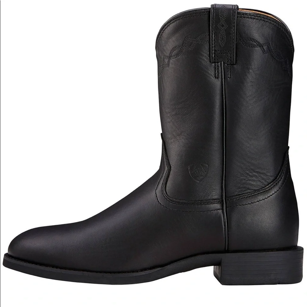 Ariat Men's Black Heritage Roper Boots